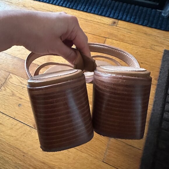 Madewell's Saige Double-Strap Sandal in Desert Camel Size 9 - Picture 5 of 6